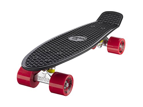 Ridge Skateboard Mini Cruiser, schwarz-rot, 22 Zoll von Ridge