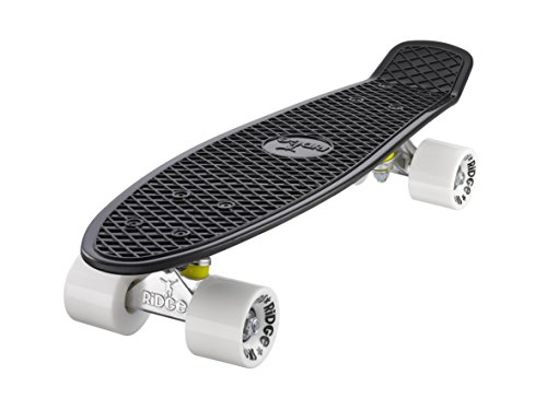 Ridge Skateboard Mini Cruiser, schwarz-weiß, 22 Zoll von Ridge Skateboards