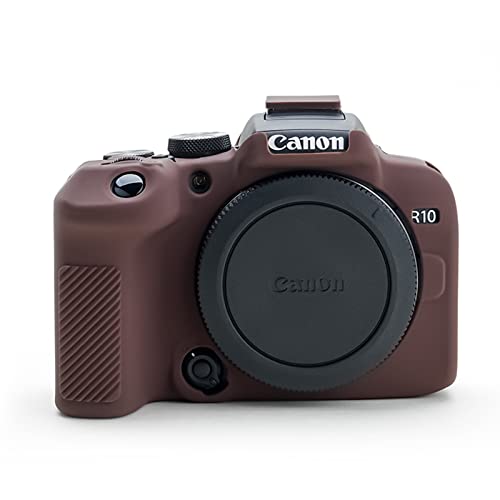Rieibi EOS R10 Kameratasche - Silikonhülle für Canon eos R10 Digitalkamera - Schutzhülle Silikon für Canon R10 - Kaffee von Rieibi