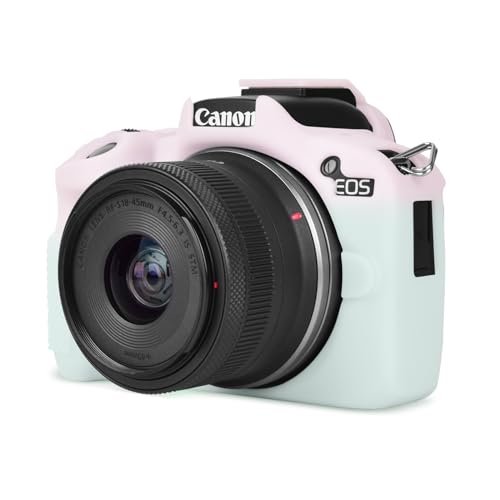 Rieibi EOS R50 Hülle, weiche Silikon-Schutzhülle für Canon EOS R50 EOSR50 Kamera, leichte EOS R50 Kamerahülle – Farbverlauf von Rieibi