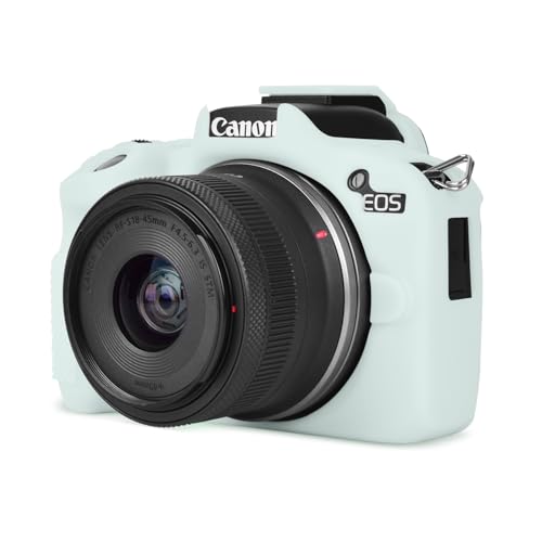 Rieibi EOS R50 Hülle, weiche Silikon-Schutzhülle für Canon EOS R50 EOSR50 Kamera, leichte EOS R50 Kamerahülle – Hellgrün von Rieibi
