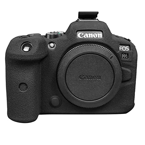 Rieibi EOS R6 R6 Mark II Kameratasche, Silikonhülle für Canon eos R6 R6 Mark II Digitalkamera, Schutzhülle Silikon für Canon R6 R6 Mark II, Schwarz , Kosmetikkoffer von Rieibi