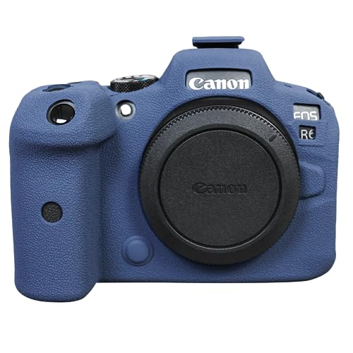 Rieibi EOS R6 R6 Mark II Kameratasche, Silikonhülle für Canon eos R6 R6 Mark II Digitalkamera, Schutzhülle Silikon für Canon R6 R6 Mark II, blau, Kosmetikkoffer von Rieibi