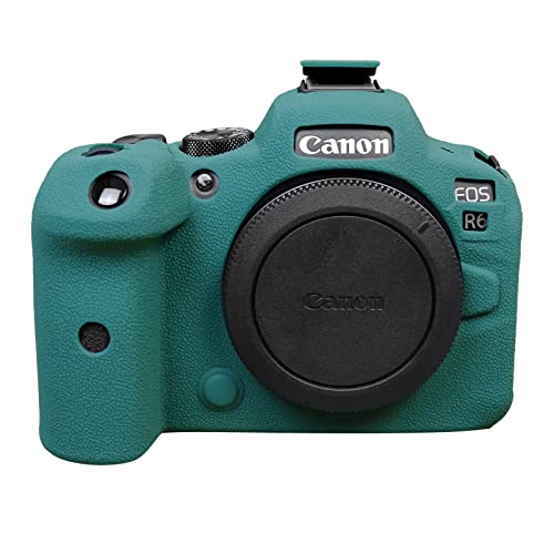 Rieibi EOS R6 R6 Mark II Kameratasche, Silikonhülle für Canon eos R6 R6 Mark II Digitalkamera, Schutzhülle Silikon für Canon R6 R6 Mark II, grün, Kosmetikkoffer von Rieibi