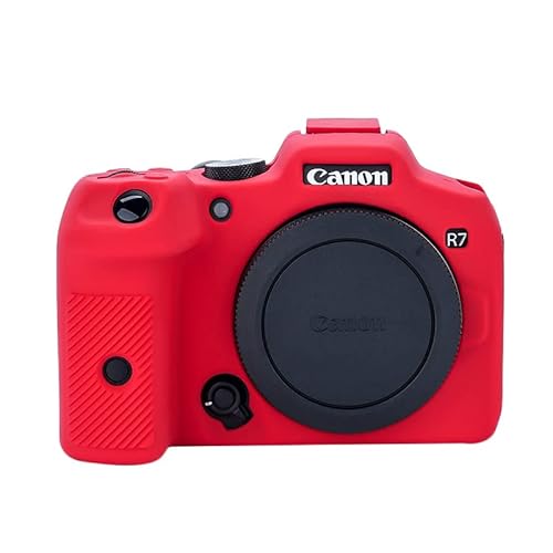 Rieibi EOS R7 Tasche, Silikonhülle für Canon EOS r7 Digitalkamera, Schutzhülle Silikon für Canon r7 - Rot von Rieibi