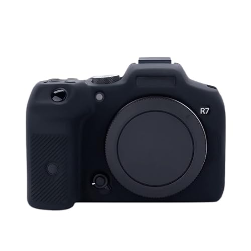 Rieibi EOS R7 Tasche, Silikonhülle für Canon EOS r7 Digitalkamera, Schutzhülle Silikon für Canon r7 - Schwarz von Rieibi