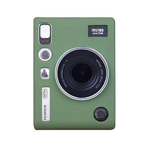 Rieibi Mini EVO Tasche – Silikon Schutzhülle für Fuji instax Mini EVO Sofortbildkamera – Weiche Gummi-Leicht Hülle für Fujifilm evo - Grün von Rieibi