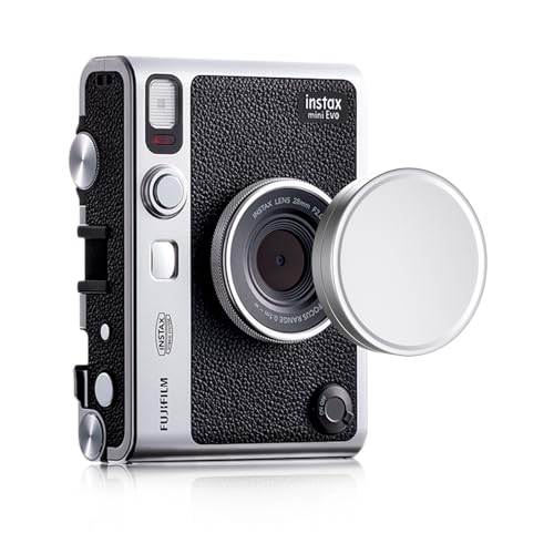Rieibi Objektivdeckel für Fujifilm Instax Mini Evo, Fuji Mini Zubehör für Fuji Instax Mini Evo Objektivdeckel, Aluminium Mini Evo Objektivdeckel mit Beflockung innen von Rieibi