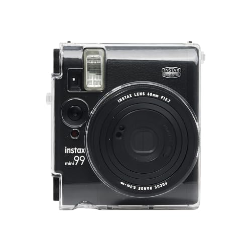 Rieibi Transparente Schutzhülle für Fujifilm Instax Mini 99 Sofortbildkamera – harte Tragetasche mit Schultergurt von Rieibi