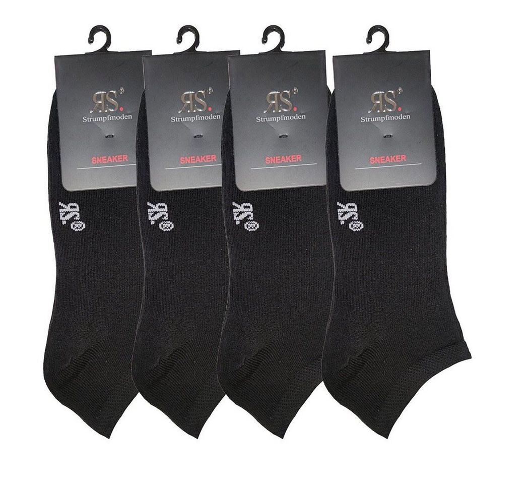 Riese Strümpfe Sneakersocken Unisex Sneaker-Socken COTTON schwarz-35-38 (Spar-Pack, 4-Paar, 4-er Pack) aus hautfreundlicher Baumwolle von Riese Strümpfe