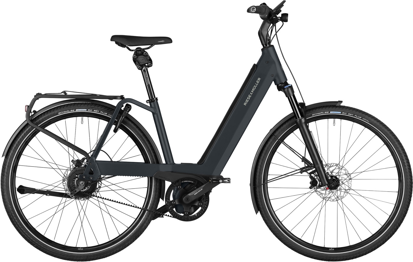 Herren e-Bike  Riese & Müller Nevo4 vario grau - 2023 (bitte Rahmenhöhe wählen: 56 cm | Körpergröße 180 - 195 cm / Akkukapazität: 625Wh smart) von Riese und Müller