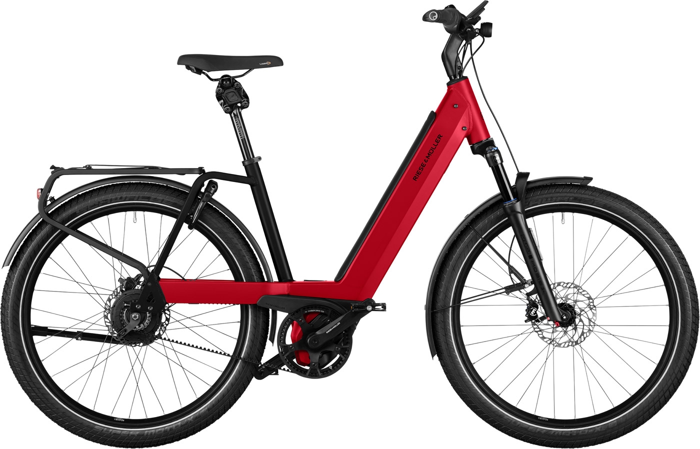 Unisex E-Bike  Riese & Müller Nevo4 GT vario rot - 2023 (bitte Rahmenhöhe wählen: 56 cm | Körpergröße 1,80 - 1,95m / Akkukapazität: 625Wh smart) von Riese und Müller