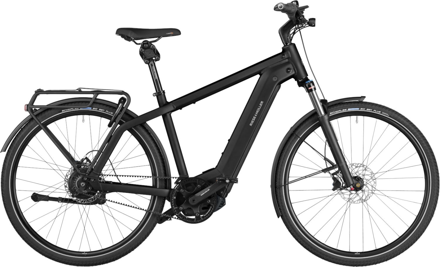 Unisex E-Bike  Riese & Müller Charger4 vario black . 2023 (Rahmengröße wählen: 53 cm | Körpergröße 1,80 - 1,95 m) von Riese und Müller
