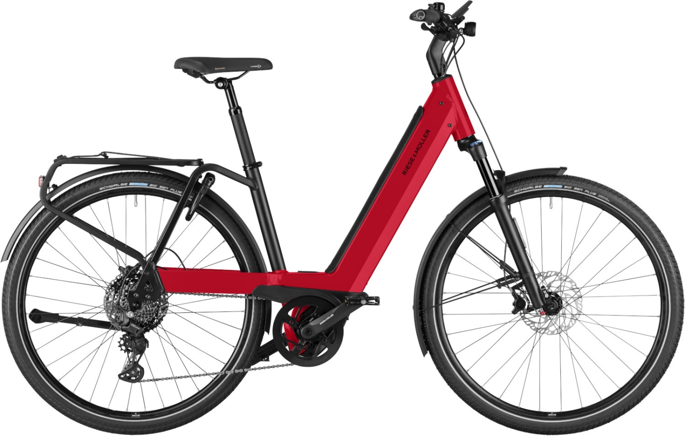 Unisex E-Bike  Riese & Müller Nevo4 Touring rot . 2023 (Rahmengröße auswählen: 51 cm | Körpergröße 1,70 - 1,80 m  / bitte Akku wählen: 625 Wh) von Riese und Müller