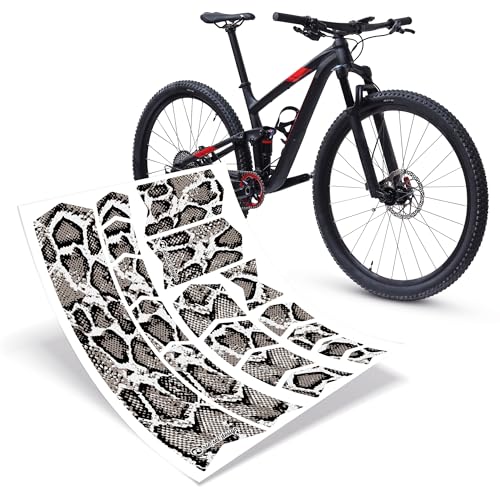 Riesel Design® - „Frame:Guard“ Fahrrad Rahmenschutz - Stylische Fahrrad Schutzfolie 17 Selbstklebende Shapes/MTB Rahmenschutzfolie für den gesamten Rahmen - Snake von Rie:Sel Design