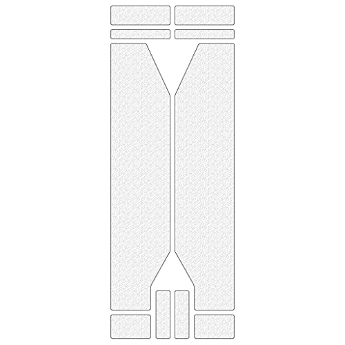 Riesel Design® - „Fork:Guard Clear“ Gabelschutz Fahrrad - Stylische Fahrrad Schutzfolie aus 2 großen und 8 kleinen selbstklebenden Shapes/MTB Gabelschutz für Feder- & Starrgabeln von Rie:Sel Design