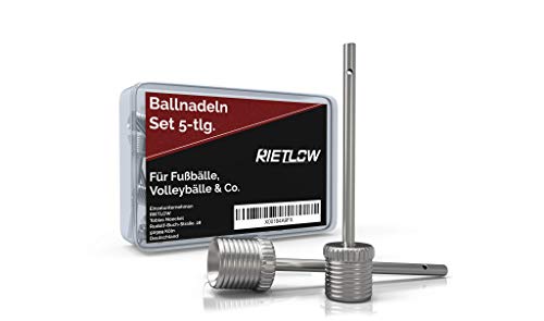 Rietlow 10er Ballnadel Set – Ballpumpe Nadeln aus robustem und widerstandsfähigem Edelstahl – Nadel Ballpumpe inkl. praktischer Aufbewahrungsbox von Rietlow