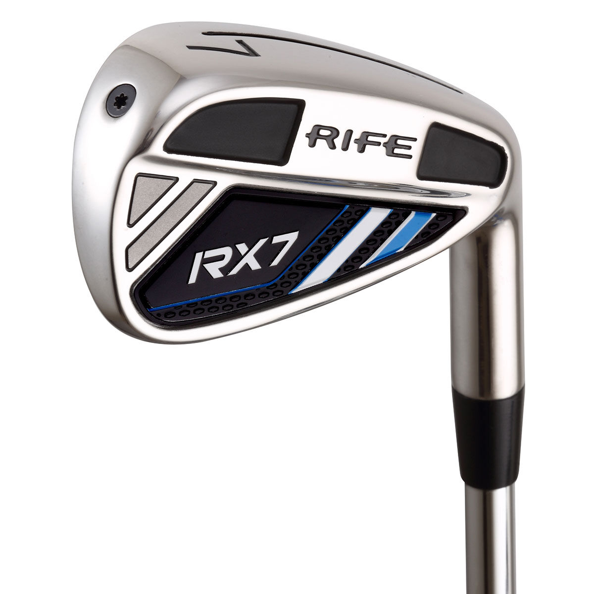 Rife Black and Silver RX7 Steel Regular Right Hand 5-sw 7 Golf Irons | American Golf, One Size von Rife
