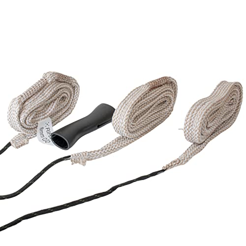 Rifle Doc Laufreinigung Bore Cleaner Schnur mit integrierter Bronzebürste Büchse Gewehr Cal .32 8mm Reinigungsset (Set - alle DREI vers. Modelle) von Rifle Doc