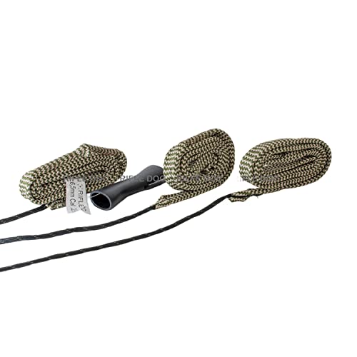 Rifle Doc Laufreinigung Schnur mit integrierter Bronzebürste Reinigung des Gewehrs 6,5mm Cal .25 .264 CA Büchse Bore Cleaner (Set alle 3 vers. Schnüre) von Rifle Doc