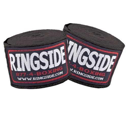 Ringside Cotton Standard Boxbandagen (schwarz) von Ringside