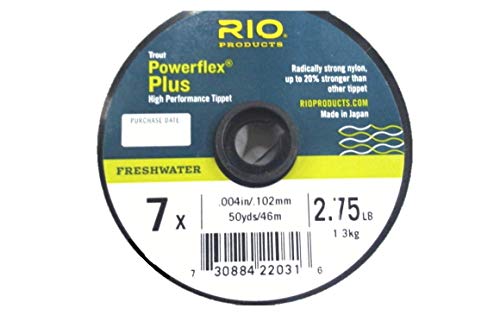 Rio Fly Fishing Tippet Power Flex-Plus 7X-Tippet 50 Yd Angelgerät, transparent von Rio Brands