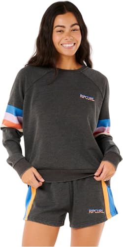 Rip Curl 2025 Frauen Las Dalias Raglan Crew 08RWFL - Washed Black von Rip Curl