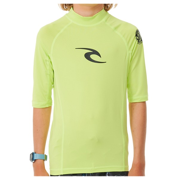 Rip Curl - Kid's Brand Wave UVP S/S - Lycra Gr 16 years gelb/grün von Rip Curl