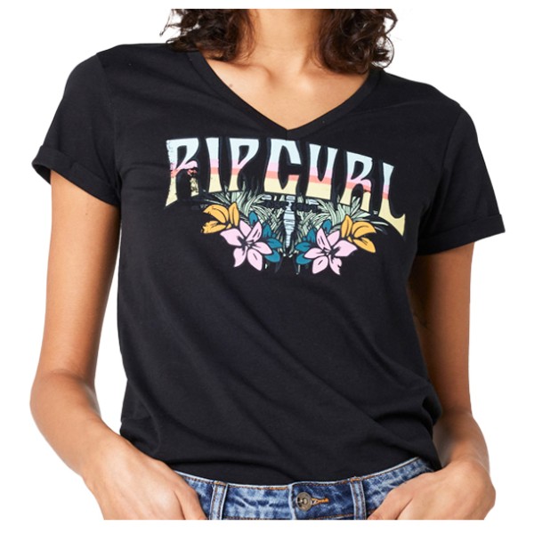 Rip Curl - Women's Block Party V Tee - T-Shirt Gr L;M;S;XL;XS bunt;schwarz;weiß von Rip Curl