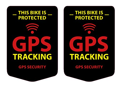 GPS Tracking 2 Stück Aufkleber für das Fahrrad, Bike Sticker Schwarz - Wetterfest, UV-Beständig von Ritter Mediendesign