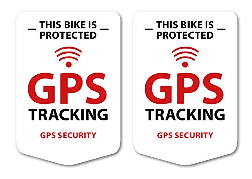 GPS Tracking 2 Stück Aufkleber für das Fahrrad, Bike Sticker Weiss - Wetterfest, UV-Beständig von Ritter Mediendesign