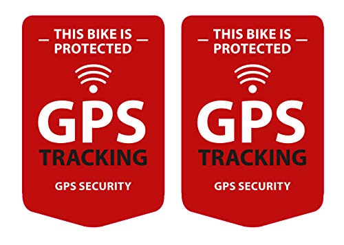 GPS Tracking 2 Stück Aufkleber für das Fahrrad, Bike Sticker - Wetterfest, UV-Beständig von Ritter Mediendesign