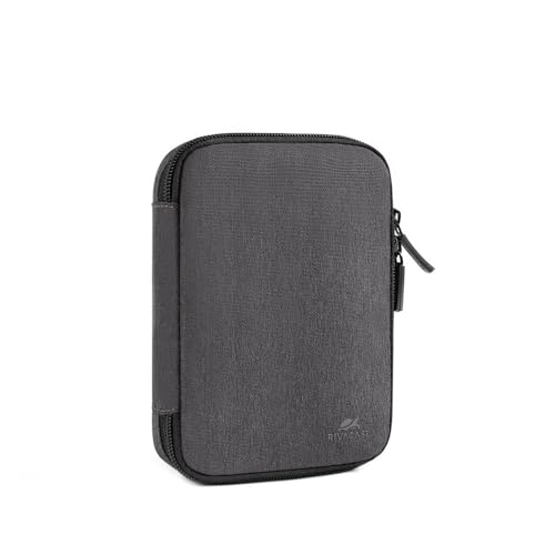 Rivacase Kabeltasche, Travel Organizer, Kabelorganizer für Zubehör, Handy Ladekabel Stecker Powerbank Kopfhörer mit Netztaschen und elastischen Schlaufen für optimale Übersicht (13,5 × 18,5 × 4 cm) von Rivacase
