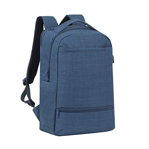 Rivacase Rucksack speziell für Gamer perfekt für Businesstrips und Reisen für Laptop bis 17.3 Zoll (Blau) von Rivacase