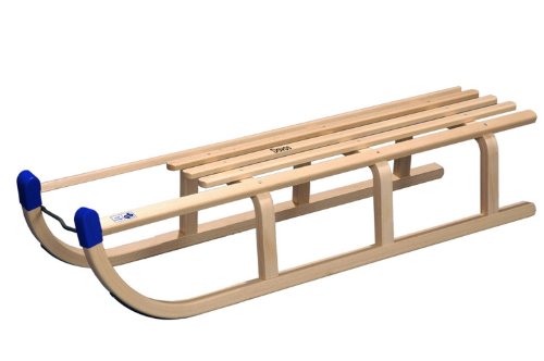 Rix Holzschlitten Davos 110 cm, Set mit Lehne und Leine von Rix
