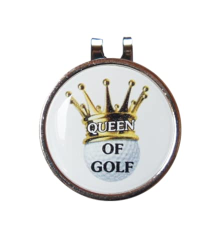Cap-Clip mit Golfball Marker Queen of Golf, witzige Golfgeschenk Idee von RoLoGOLF