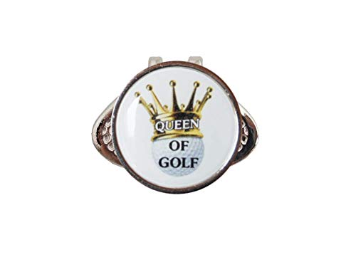 Cap-Clip mit Golfball Marker Queen of Golf - witzige Golfgeschenk Idee von RoLoGOLF