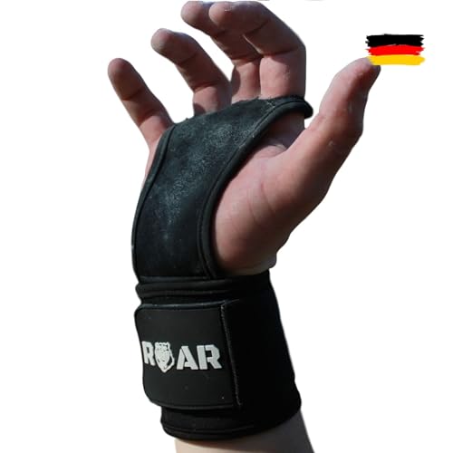 Roar Hand Grips, Crossfit Handschuhe für Herren und Damen mit Handgelenkstütze, Fitness, Calisthenics, muscleups, pullups (S) von Roar