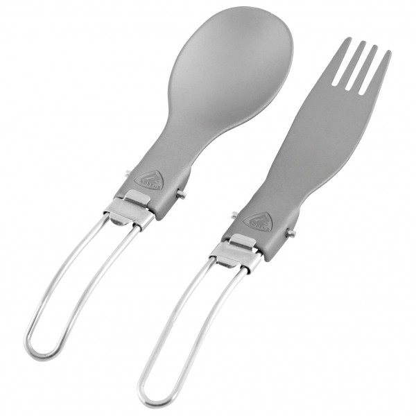 Robens - Folding Alloy Cutlery Set - Besteck-Set Gr Set of 2 grau von Robens