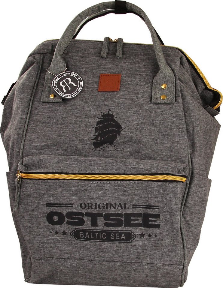 Robin Ruth Freizeitrucksack Robin Ruth Rucksack Baumwolle grau, Damen, Herren Rucksack Baumwolle, grau ca. 40cm hoch von Robin Ruth