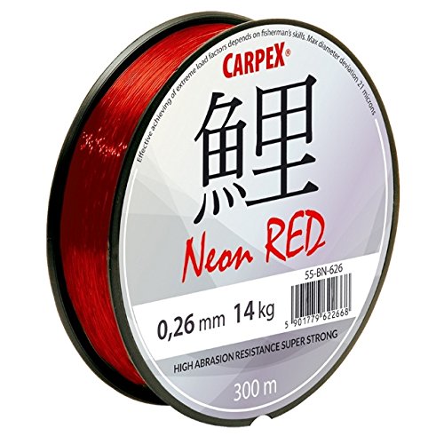 300m Robinson rote monofile Angelschnur Karpfenschnur Method- Feederschnur (Ø 0,26mm / 14,0kg) von Carpex