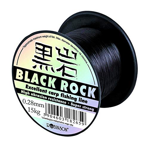 Angelschnur ROBINSON Black Rock Karpfenschnur Monofile 600m Spule (0,28mm / 15kg) von Robinson