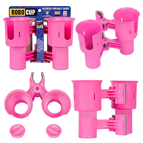 RoboCup, Hot Pink, 12 Farben, Bester Getränkehalter für Getränke, Angelrute/Stange, Boot, Strandstuhl, Golfwagen, Rollstuhl, Rollstuhl, Schlagzeugstöcke, Mikrofonständer von RoboCup