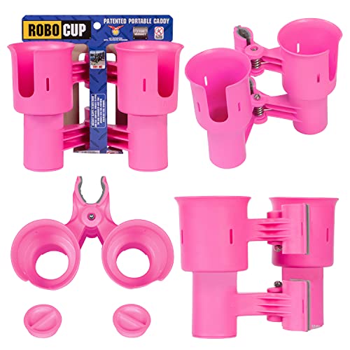 ROBOCUP, Hot Pink, 12 Farben, Bester Getränkehalter für Getränke, Angelrute/Stange, Boot, Strandstuhl/Golfwagen/Rollstuhl/Walker/Drum Sticks/Mikrofonständer von RoboCup