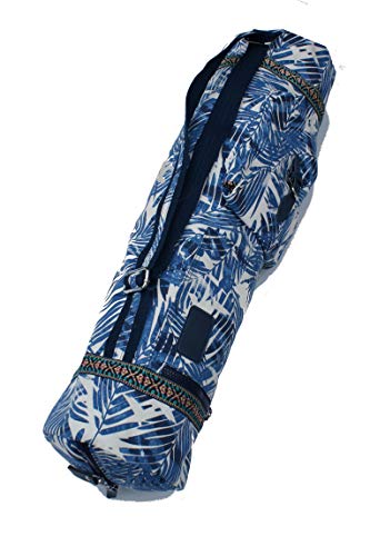 ROBSON Yogatasche aus Baumwolle extra Groß für Yogamatte, Yogazubehör Gym Tasche Rucksack Tragetasche Fitness - Pilates - Yoga (Blau) von ROBSON