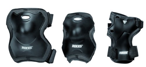 Roces Erwachsene Super 3-Pack Schutzset, Black, L von Roces