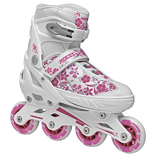 Roces Girls Model Compy 8.0 Verstellbarer Inlineskate, US 2.5-4.5, weiß/violett von Roces