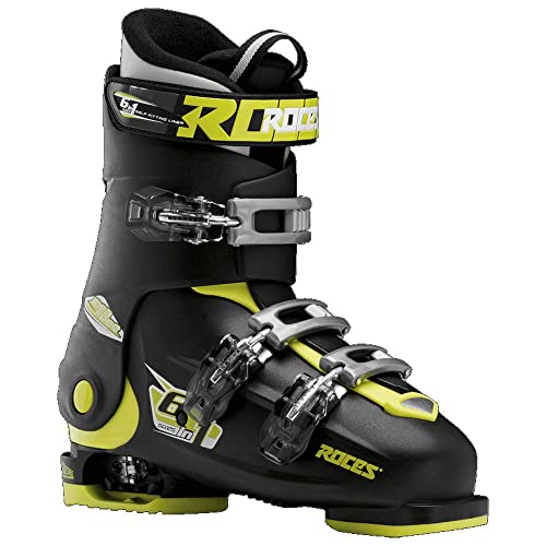 Roces Kinder Skischuhe Idea Free Größenverstellbar, Black-Lime, 36/40, 450492-018 von Roces
