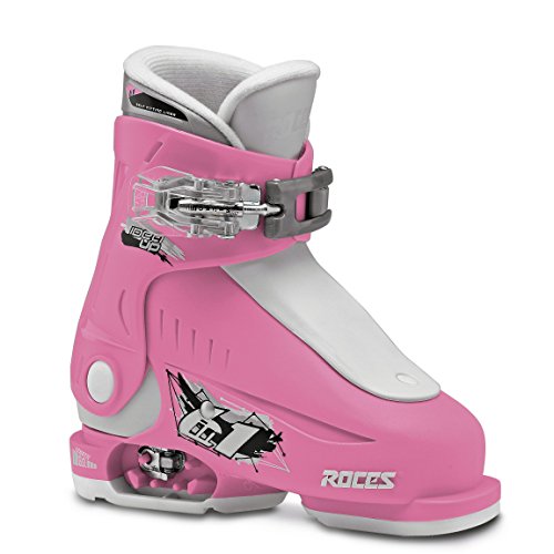 Roces Kinder Skischuhe Idea Up Größenverstellbar, Deep Pink-White, 30/35, 450491-009 von Roces
