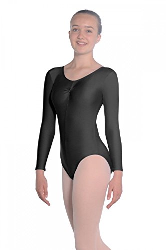 Martene Long Sleeve Nylon/Lycra Leotard L Schwarz von Roch Valley
